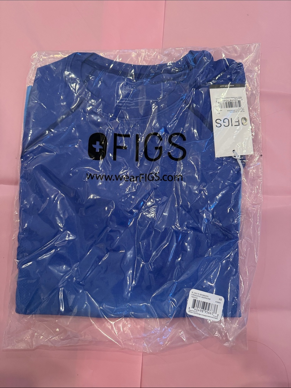 Women’s figs salts longsleeve underscrub XS deep royal blue